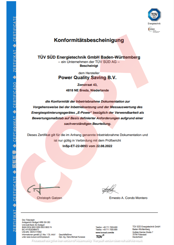 TÜV SÜD Conformity